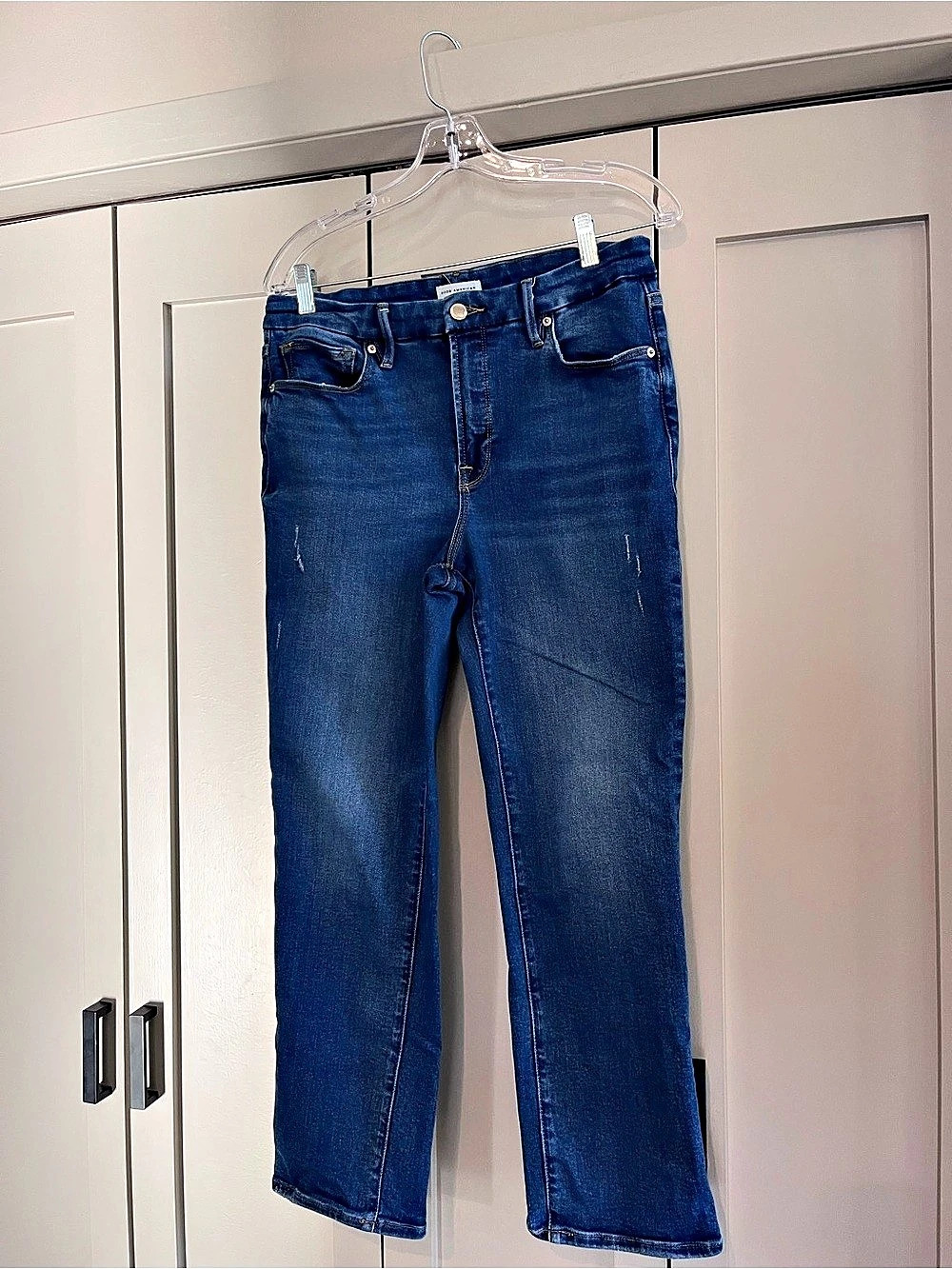 Good American Good Legs Straight Jeans Blue Waist 10 / 30